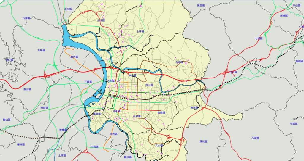 台北市通過危老分布圖